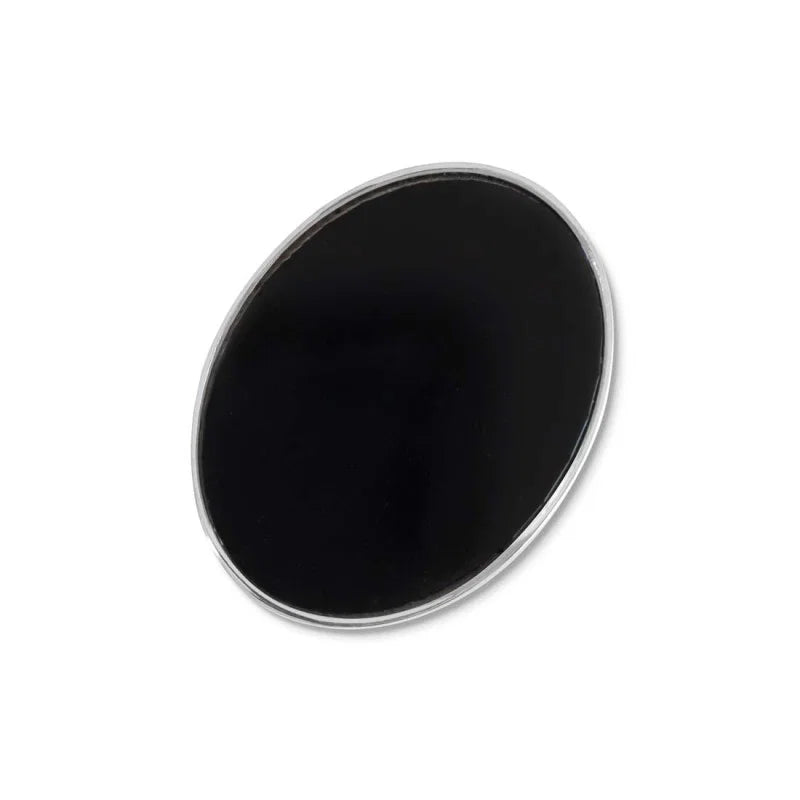 Marlù - Piastrina ovale smalto nero changy | Rohome