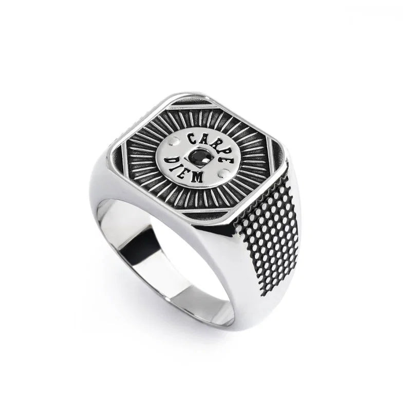 Marlù - Piastrina quadrata carpe diem con zircone nero changy | Rohome