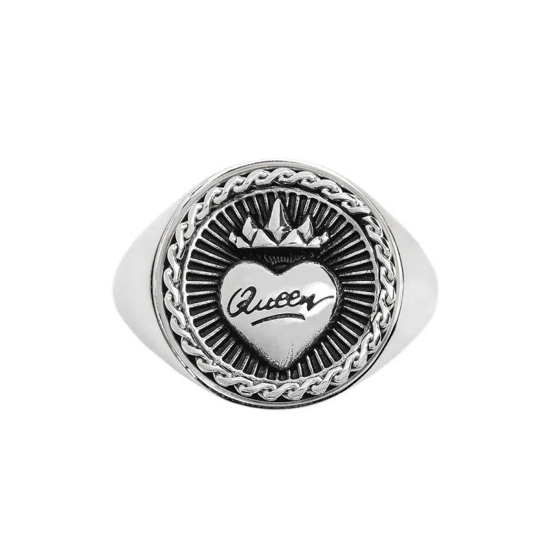 Marlù - Piastrina tonda cuore e corona queen changy | Rohome