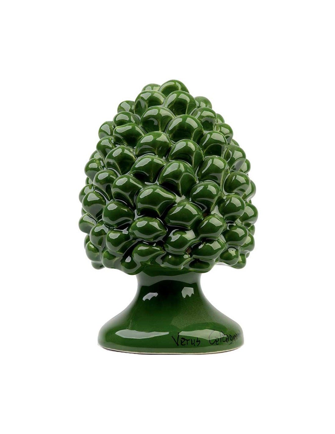 Pigna artigianale Verus Verde foglia h 20cm | Rohome | Rohome