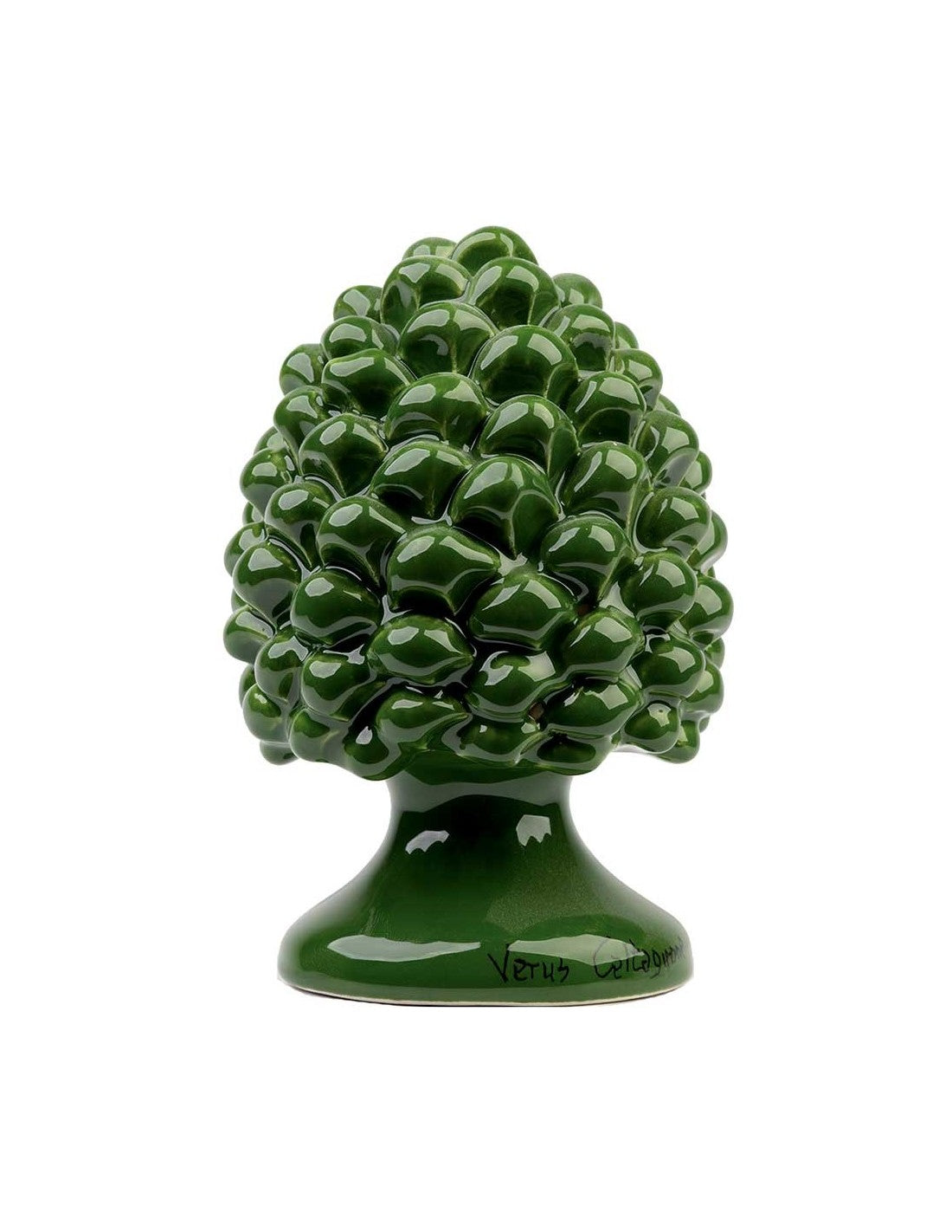Pigna artigianale Verus Verde foglia h 11cm | Rohome