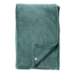 Plaid in velluto verde petrolio 200 cm | Rohome