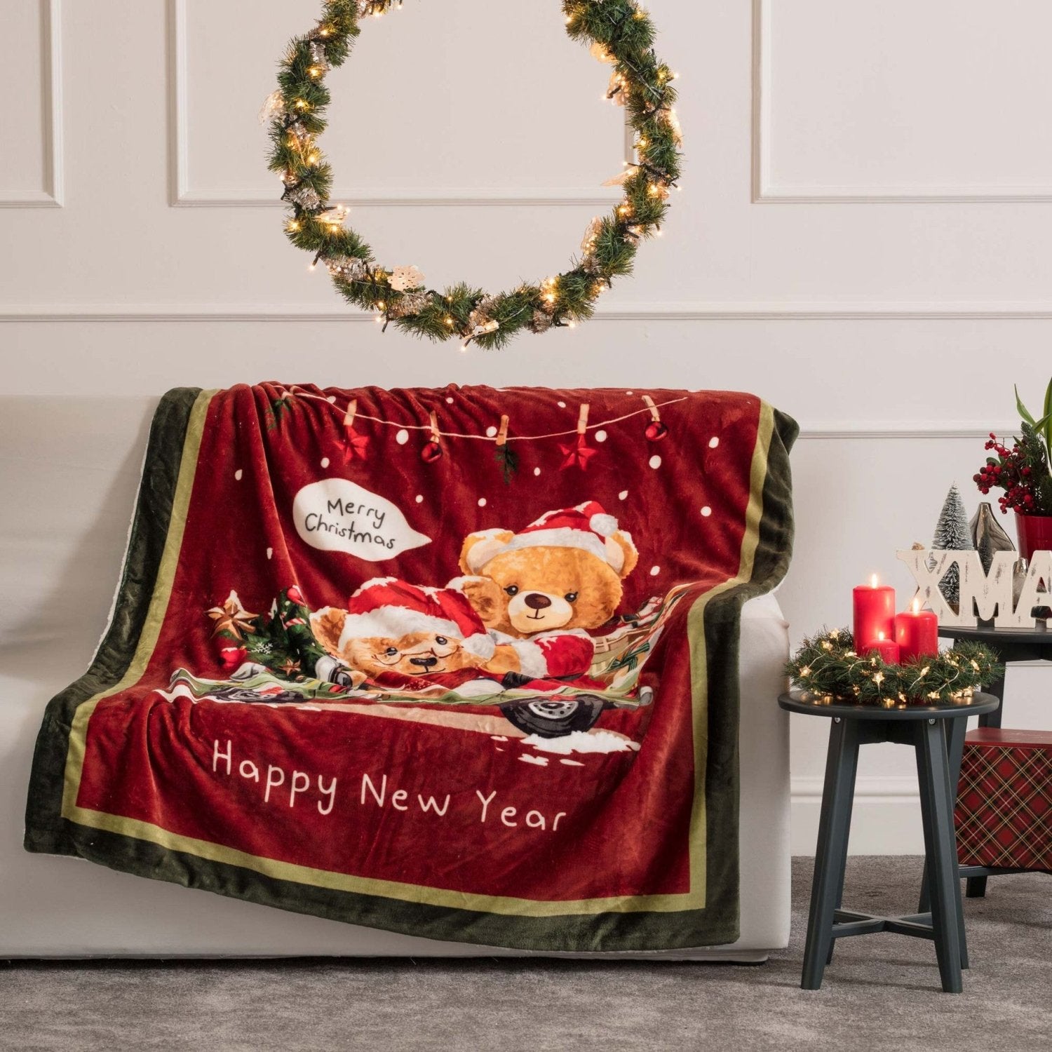 Plaid Natalizio con diversi soggetti 130x160 | Rohome | Rohome
