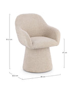 Poltrona girevole antara beige | Rohome | Rohome