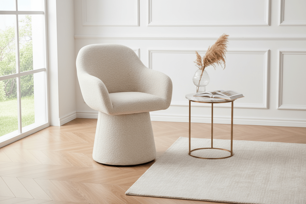 Poltrona girevole antara beige | Rohome | Rohome