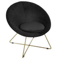 Poltrona in velluto nero e gambe colore oro | Rohome | Rohome