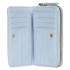 Portafoglio Thun in ecopelle donna azzurro con zip around piccolo | Rohome - Rohome