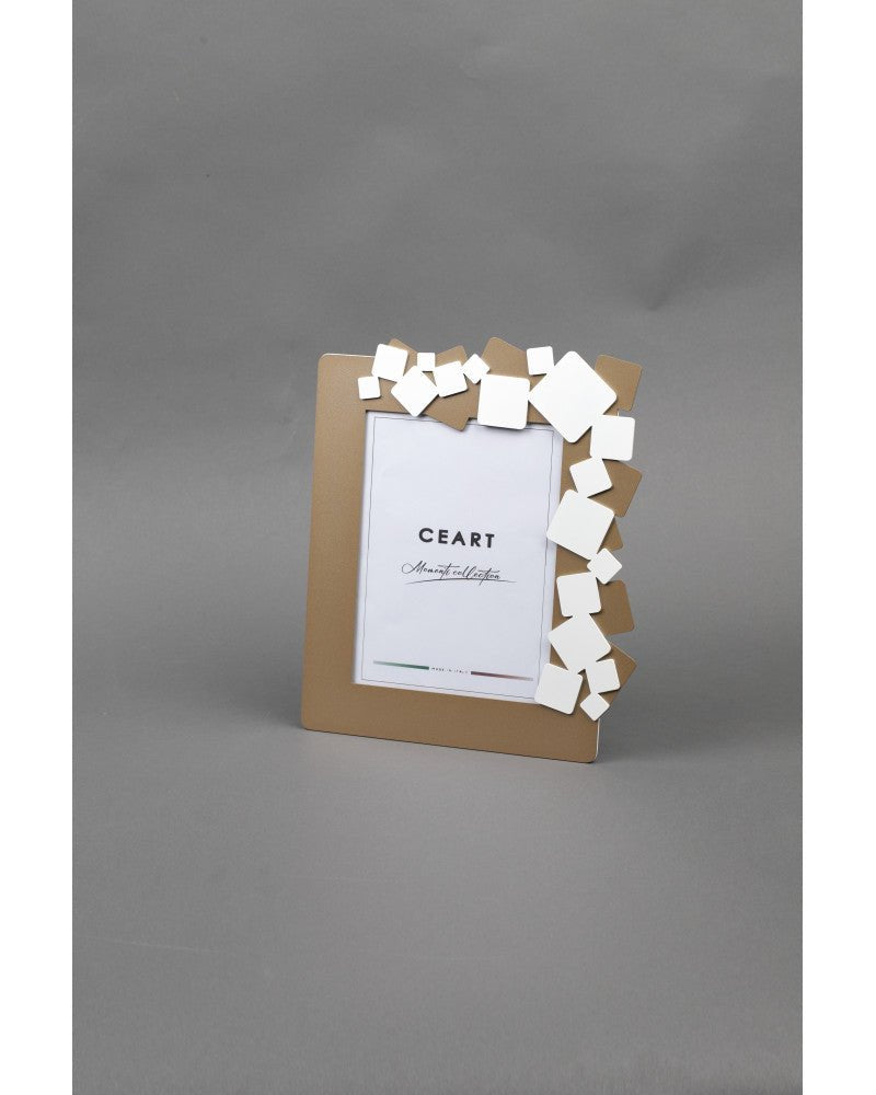 Portafoto materia oro e bianco 20x15 | Rohome | Rohome