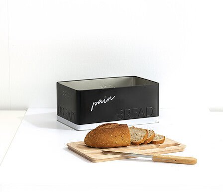 Portapane con tagliere in legno e coltello | Rohome - Rohome