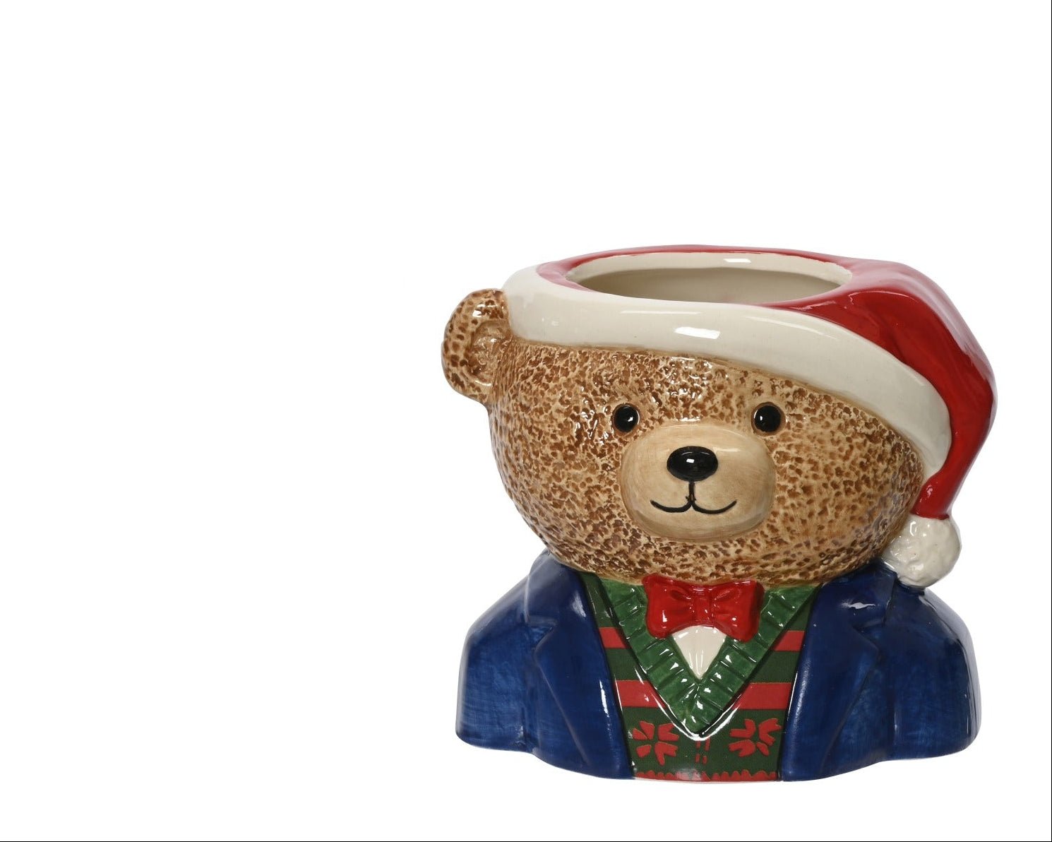 Portavaso Natalizio Orsetto con Cappello di Babbo Natale | rohome | Rohome