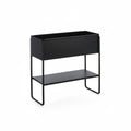 Portavaso rettangolare in metallo nero 45x44 | Rohome | Rohome