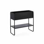 Portavaso rettangolare in metallo nero 45x44 | Rohome | Rohome