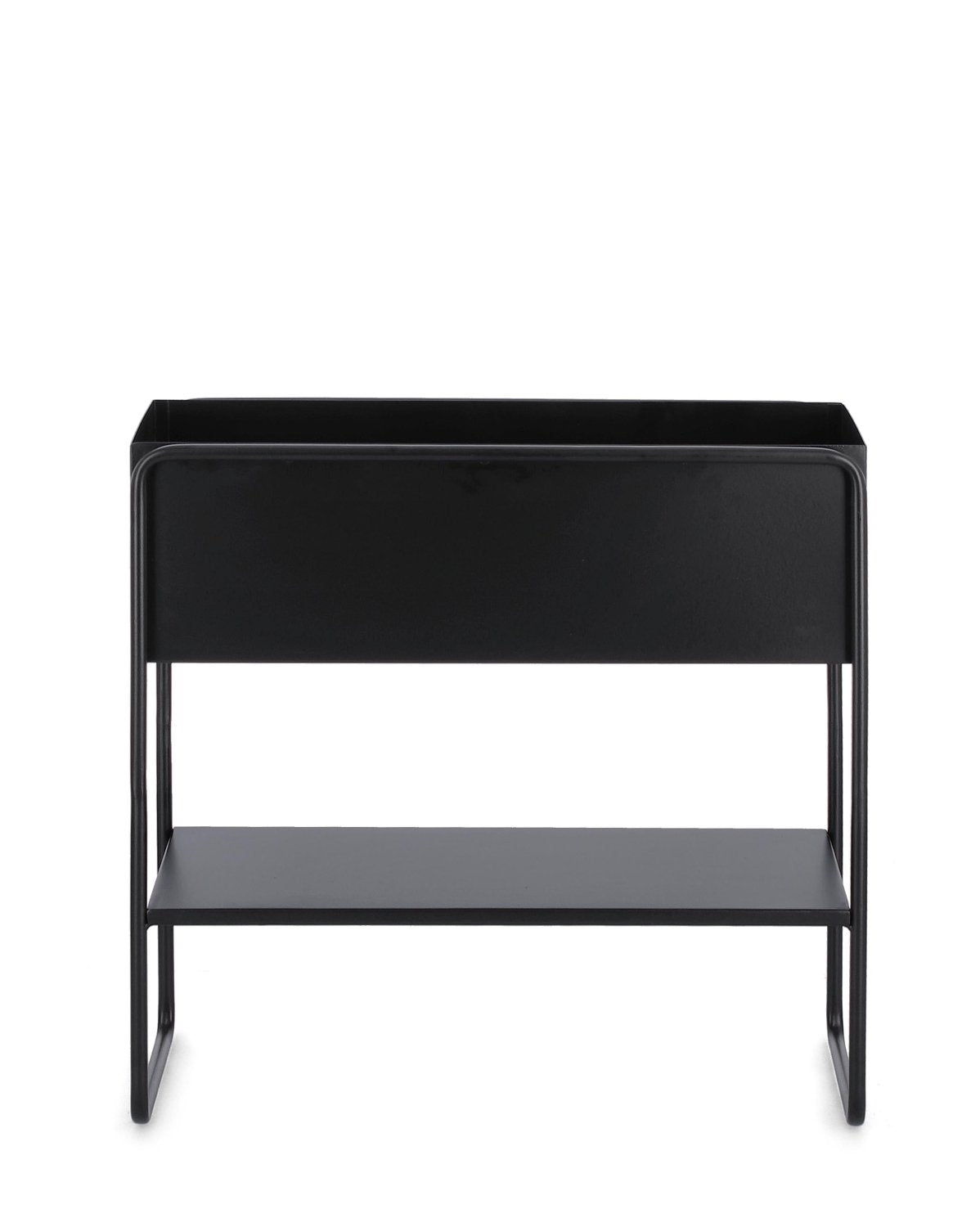 Portavaso rettangolare in metallo nero 45x44 | Rohome | Rohome