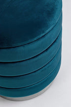 Pouf contenitore arin blu ottanio | Rohome | Rohome