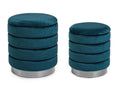 Pouf contenitore arin blu ottanio | Rohome | Rohome