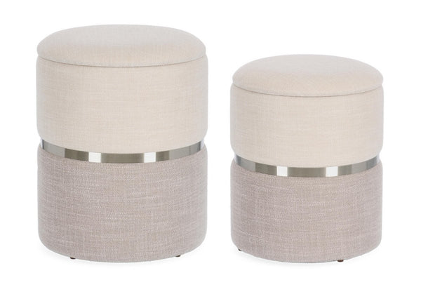 Pouf contenitore dinka bicolor | Rohome - Rohome