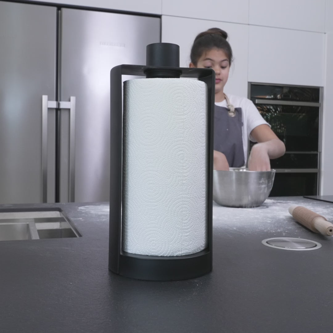 Blim plus - portarotolo stop carbon black | rohome