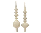 Puntale albero di natale in vetro bianco stile antico | rohome | Rohome
