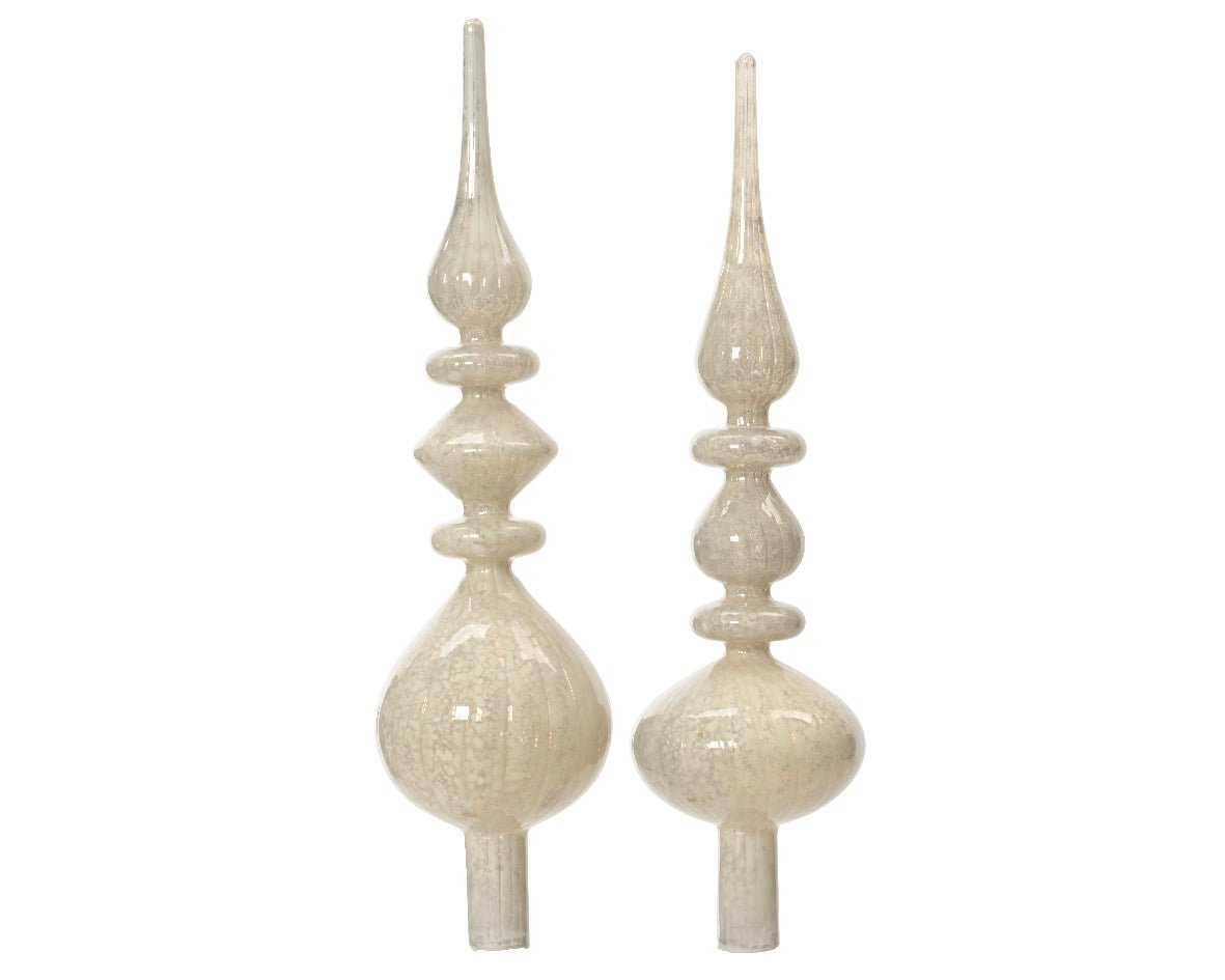 Puntale albero di natale in vetro bianco stile antico | rohome | Rohome