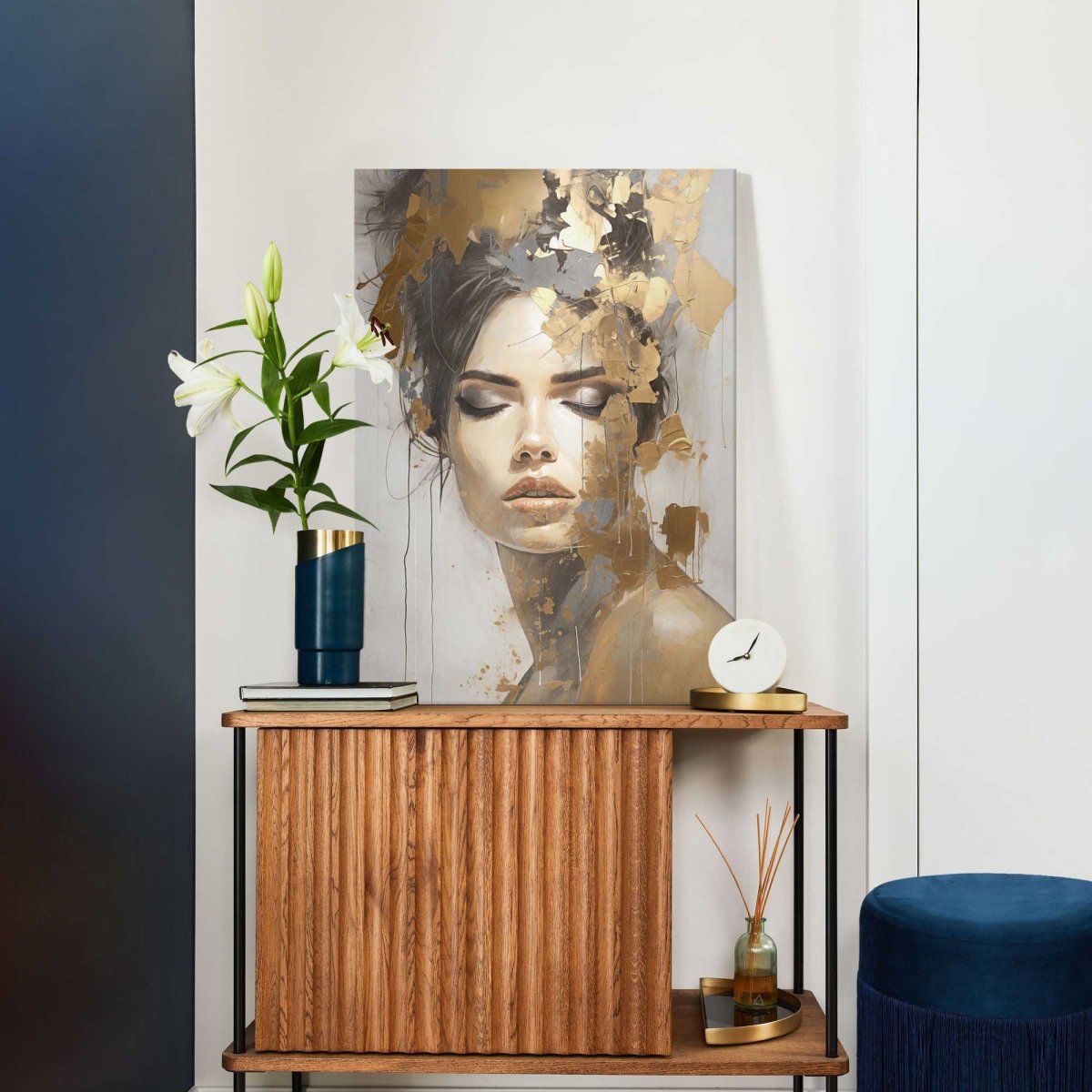 Quadro stampa di alta qualità chique gold 70x50cm | Rohome | Rohome
