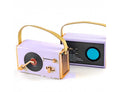 Cassa altoparlante portatile bluetooth a forma di radio, lilla | Rohome
