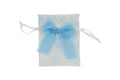 Sacchettino in raso trama fiori celeste | Rohome | Rohome