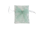Sacchettino in raso trama fiori verde | Rohome | Rohome