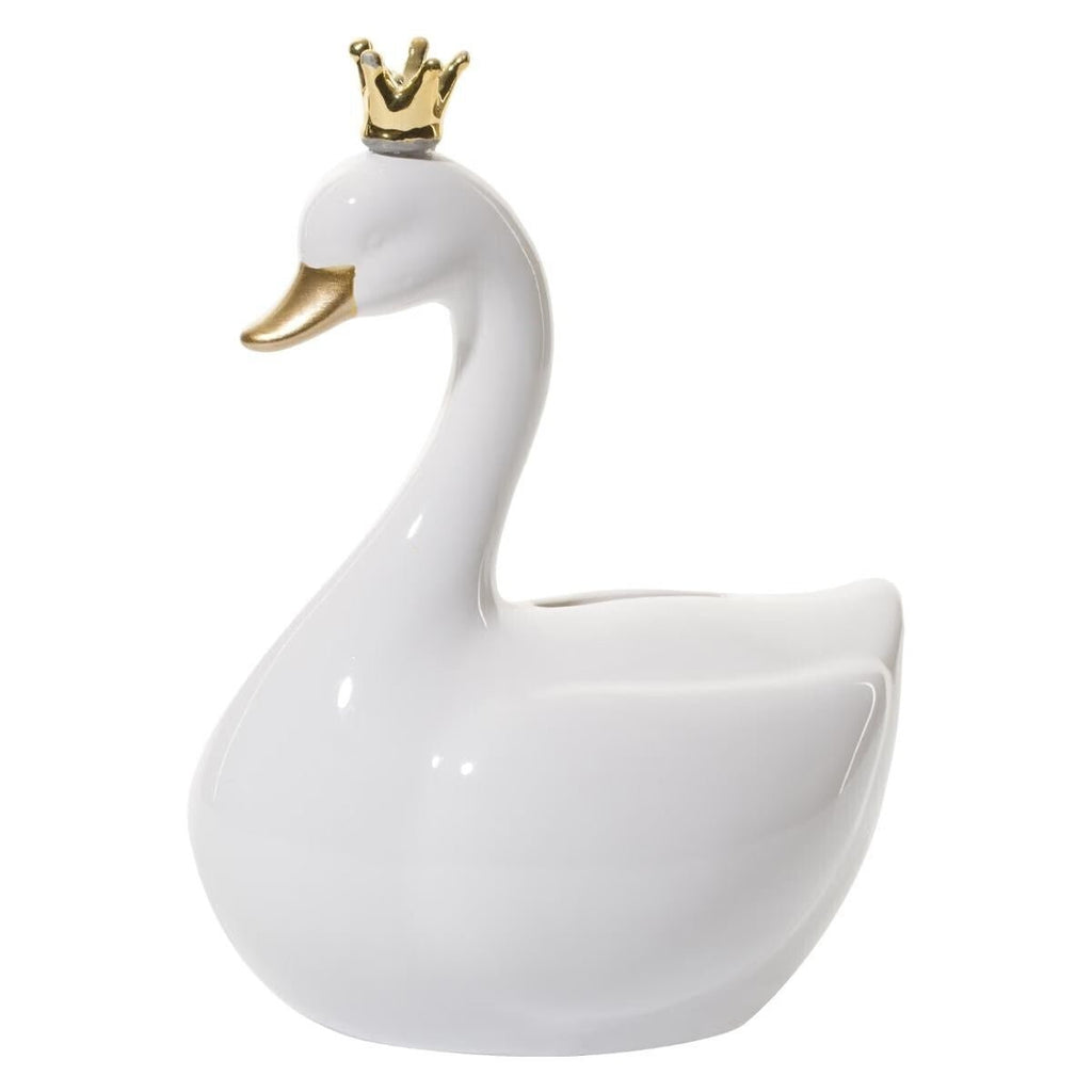 Salvadanaio in ceramica bimbi a forma di cigno | Rohome | Rohome