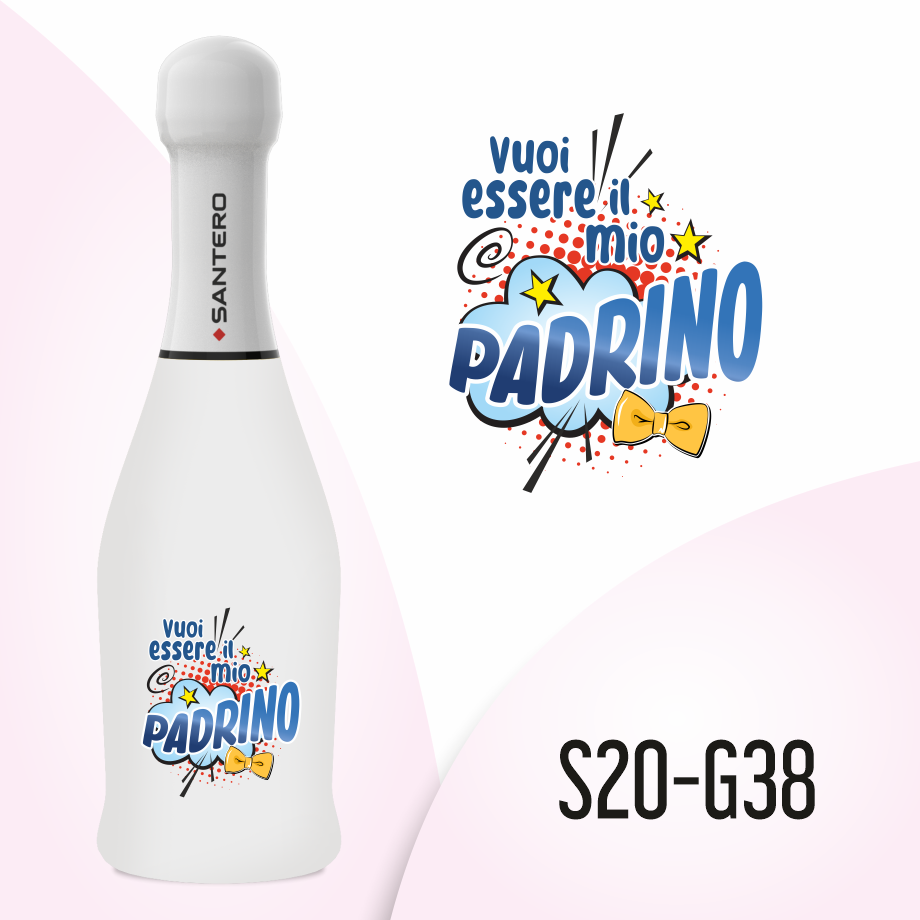 Santero Spumante Extra Dry White Lt 0,20 Vuoi Essere Il Mio Padrino