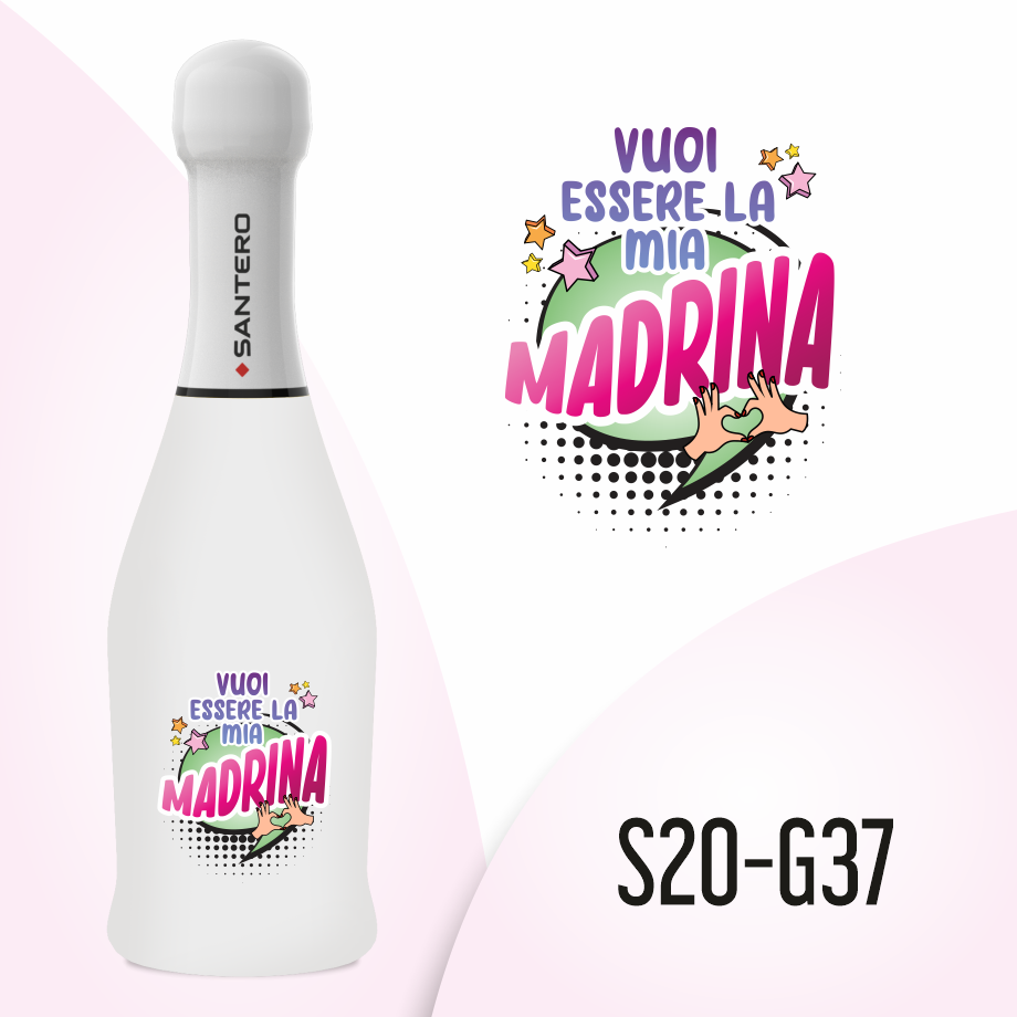 Santero Spumante Extra Dry White Lt 0,20 Vuoi Essere La Mia Madrina