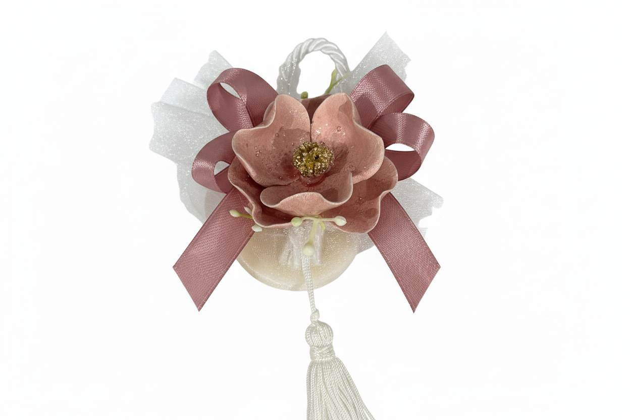 Bomboniera Saponetta piccola con peonia | Rohome