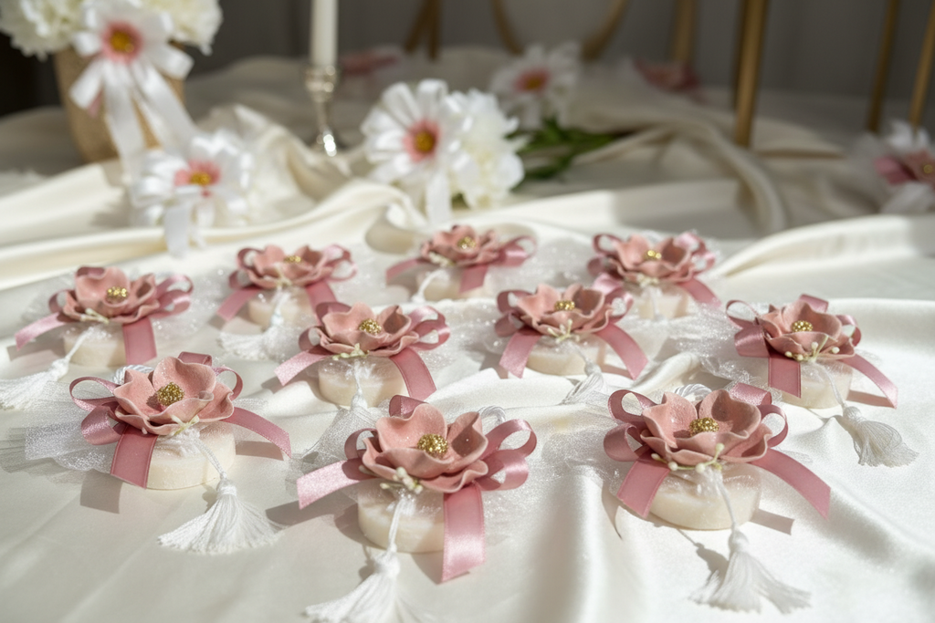 Bomboniera Saponetta piccola con peonia | Rohome