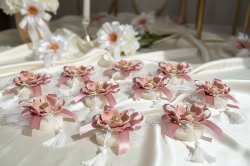Bomboniera Saponetta piccola con peonia | Rohome