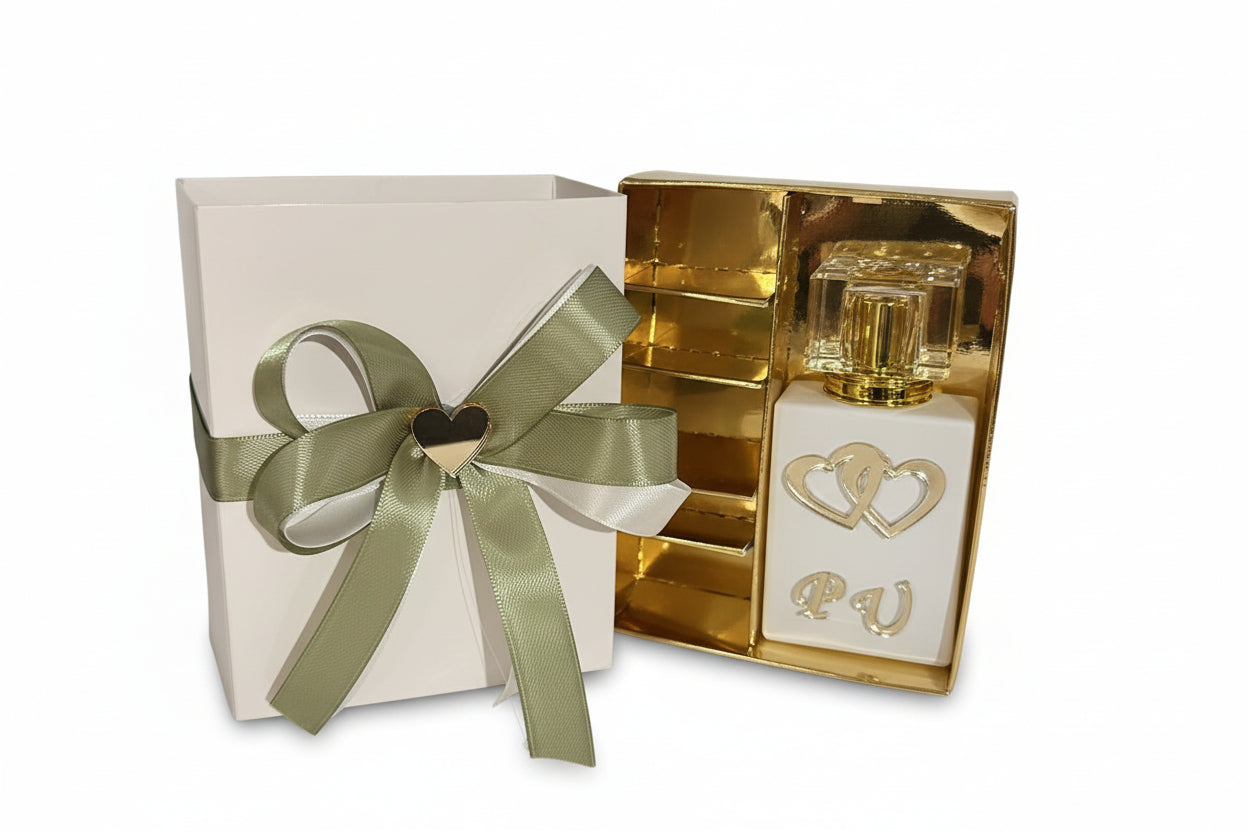 Bomboniera scatola porta confetti e profumo bianco doppia plex | Rohome