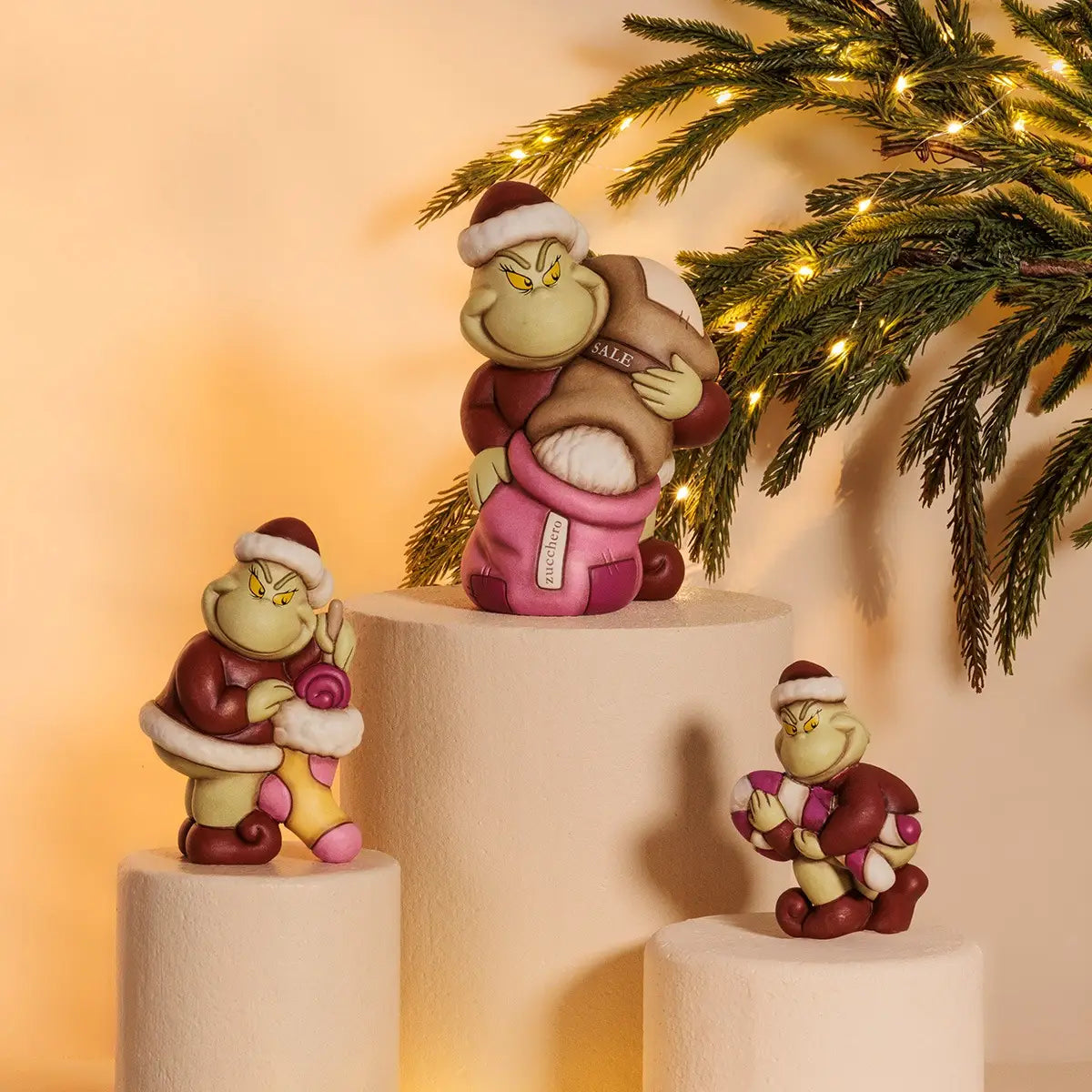 Thun - Grinch con bastoncino di zucchero in ceramica piccolo| Rohome