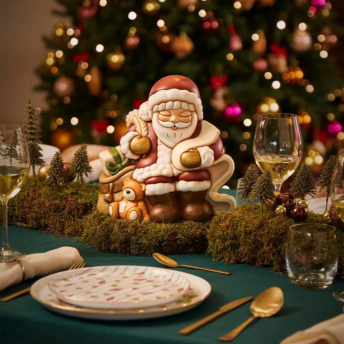 Thun - Babbo Natale in ceramica con lista | Rohome