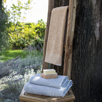 Thun - Telo doccia in cotone colore azzurro | Rohome