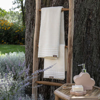 Thun - Set 2 Asciugamani crema in cotone | Rohome