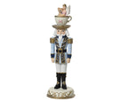 Schiaccianoci Decorativo Azzurro con Tazza e Angelo piccolo | Rohome | Rohome
