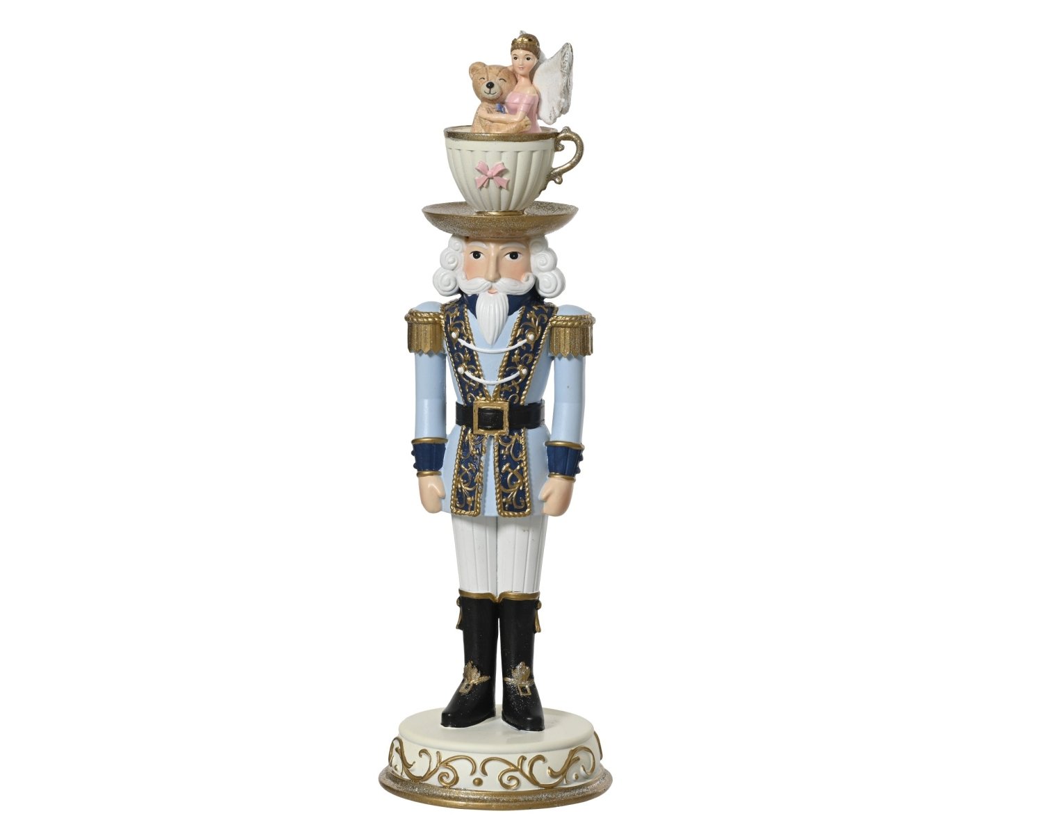 Schiaccianoci Decorativo Azzurro con Tazza e Angelo | Rohome | Rohome