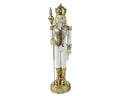 Schiaccianoci natalizio h 38cm bianco ed oro | Rohome | Rohome
