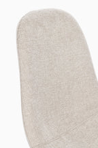 Sedia in tessuto tortora beige con gambe in acciaio verniciate | Rohome - Rohome