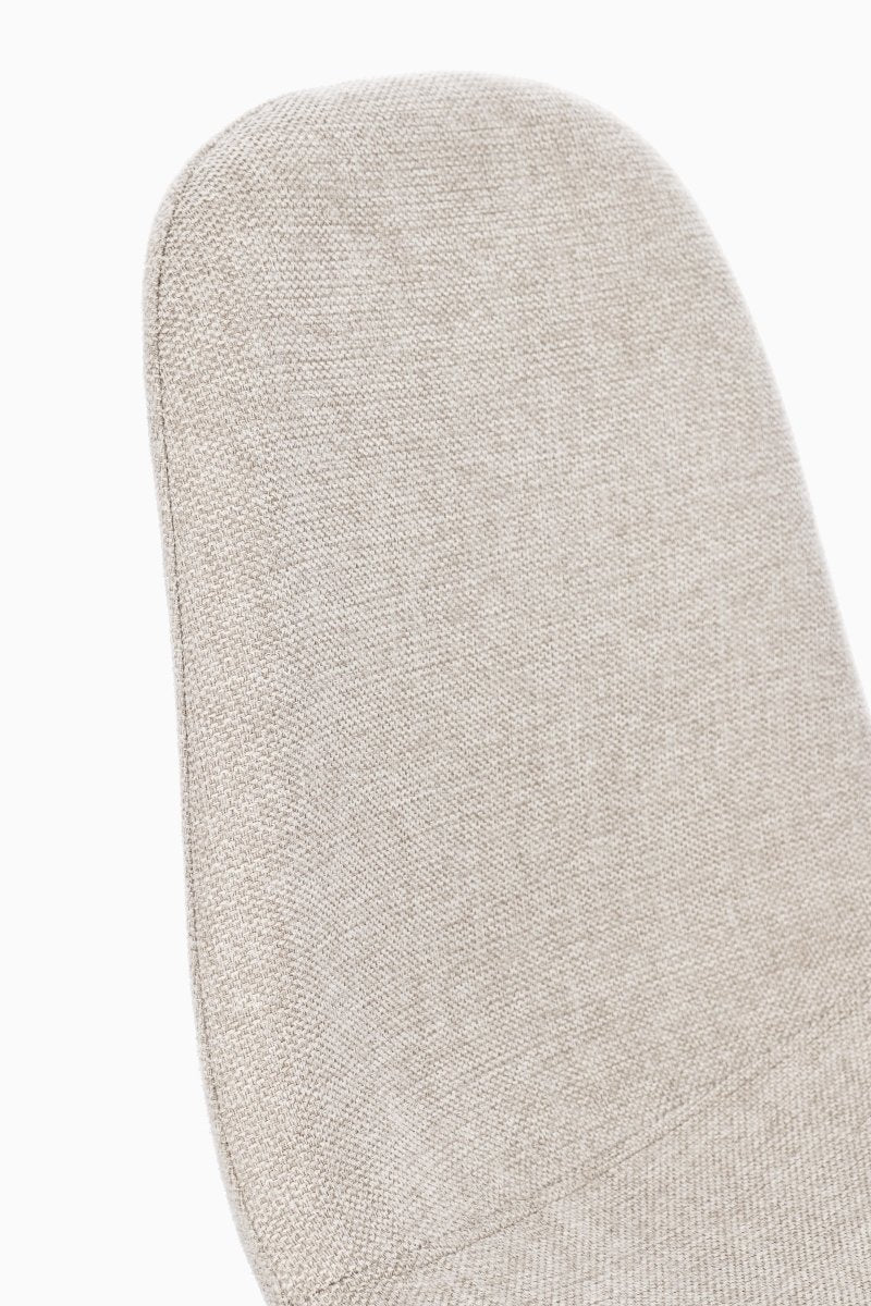 Sedia in tessuto tortora beige con gambe in acciaio verniciate | Rohome - Rohome