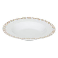 Servizio di piatti 18pz bianco Vers con dettagli oro | Rohome - Rohome