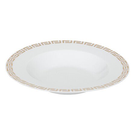 Servizio di piatti 18pz bianco Vers con dettagli oro | Rohome - Rohome