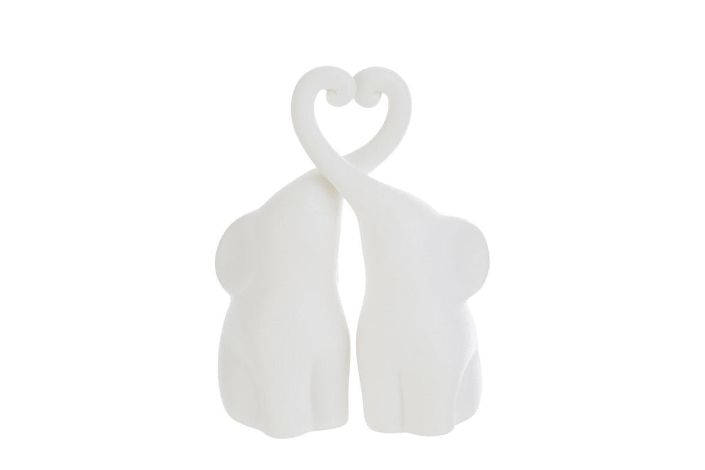 Set 2 elefantini in porcellana h. 27cm | Rohome | Rohome