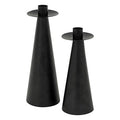 Set 2 Portacandela in metallo di colore nero | Rohome | Rohome
