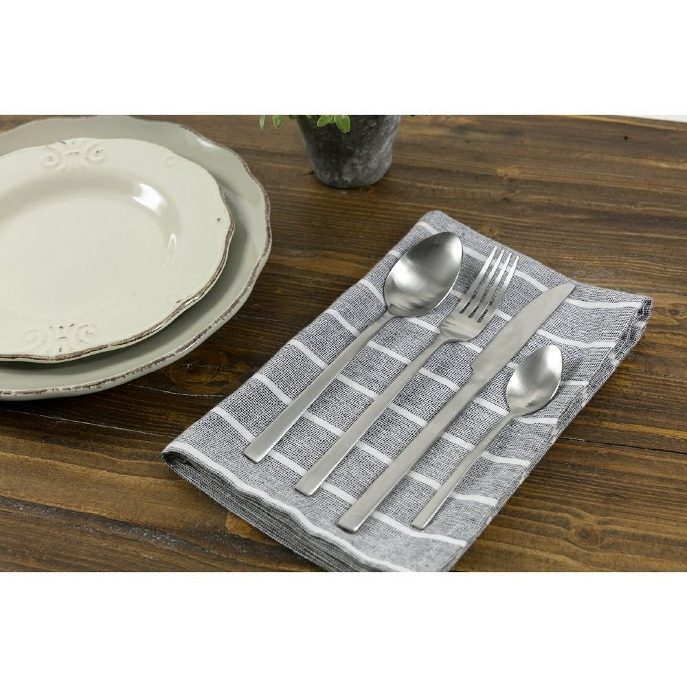Set 24 posate acciaio colore silver opaco | rohome | Rohome