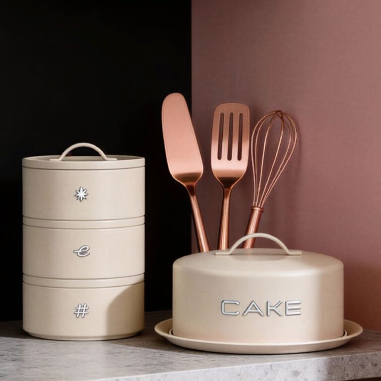 Set 3 Barattoli in latta colore avorio | rohome | Rohome