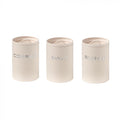 Set 3 Barattoli in latta colore avorio | rohome | Rohome